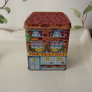 1984 Lillian Vernon Tea House Collectible Decorative Tin Box